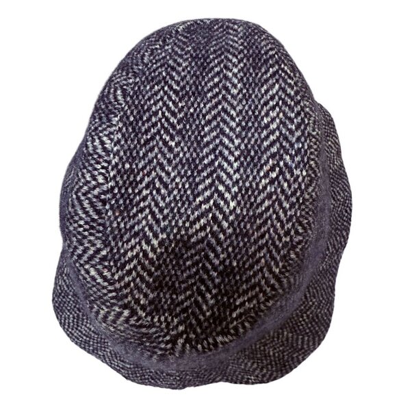 KANGOL Bucket Hat Navy Blue Herringbone Tweed Size Small Unisex - Picture 9 of 9